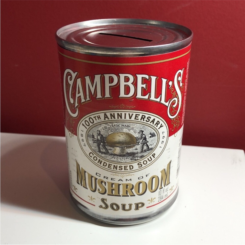 3/$40 Campbell’s Soup Can Piggy Bank